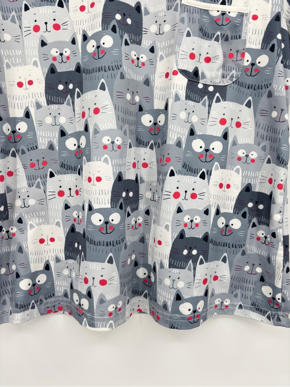 Ekouaer Cat Print Pajama Short Set - Picture 5 of 16